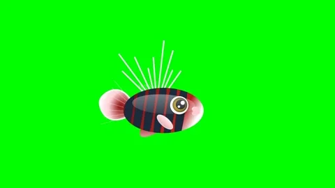Fish Animated on Chroma Key for Compositing Vídeos de archivo 336959172
