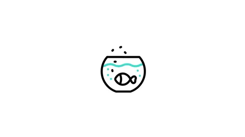 Fish Animated Icon Stock Footage 320200602