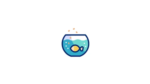Fish Animated Icon Stock Footage 320200606