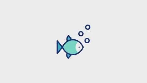 Fish Animated Icon Stock Footage 320225786