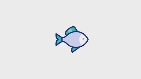 Fish Animated Icon Stock Footage 320225789