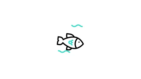 Fish Animated Icon Stock Footage 320233224