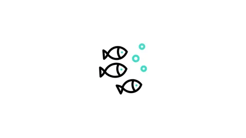 Fish Animated Icon Stock Footage 320342390