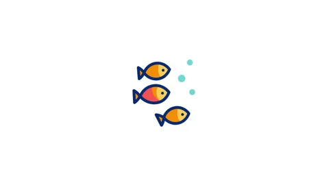 Fish Animated Icon Stock Footage 320342397