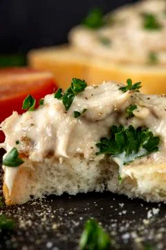 Fish appetizer with herbs Foto stock
