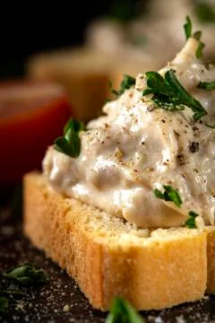 Fish appetizer with herbs Stock Photos