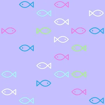 Fish aquarium - seamless pattern Stock Illustration