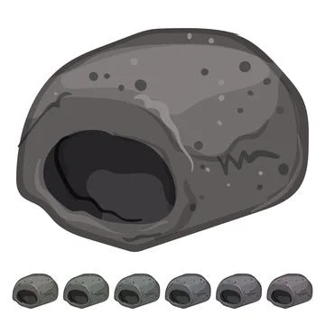 Fish aquarium stone cartoon vector graphic Stock Illustration