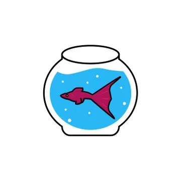 Fish in the aquarium vector design template illustration Stock-Illustration