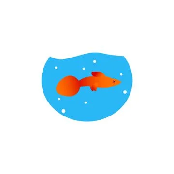 Fish in the aquarium vector design template illustration 스톡 일러스트