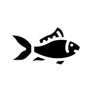 Fish aquatic glyph icon vector illustration 스톡 일러스트