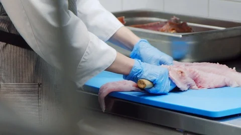 The fish are cooking. Stock Footage 113322427