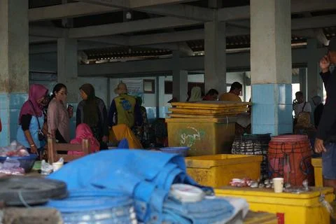 Fish auction place Stock-Fotos