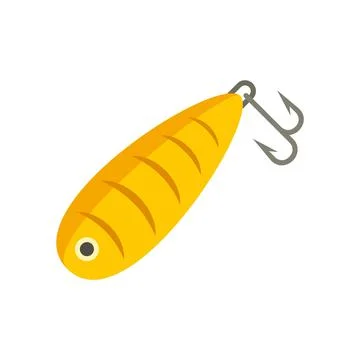 Fish bait jig icon flat isolated vector Stock Illustration