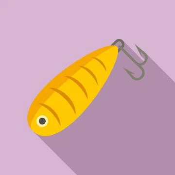 Fish bait jig icon, flat style Stockillustratie