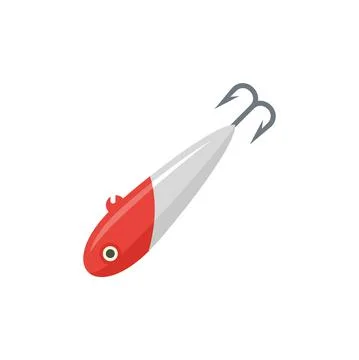 Fish bait lure icon flat isolated vector Stockillustratie