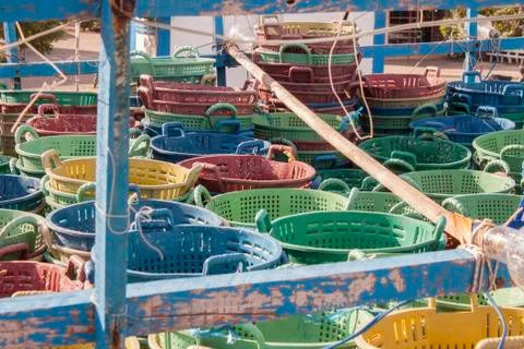 Fish baskets Stock Photos