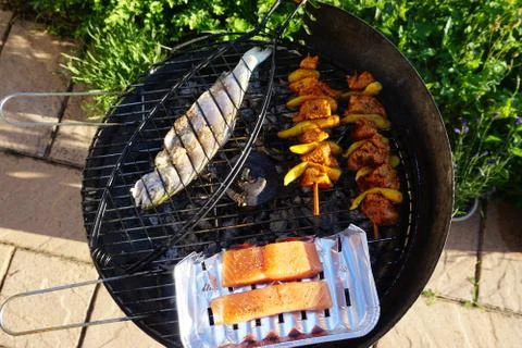 Fish BBQ Stock Photos