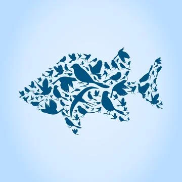 Fish a bird Stock Photos