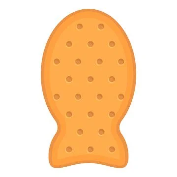 Fish biscuit icon cartoon vector. Cracker food Stock Illustration
