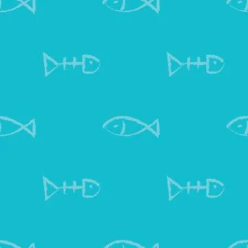 Fish bone background Stock Illustration