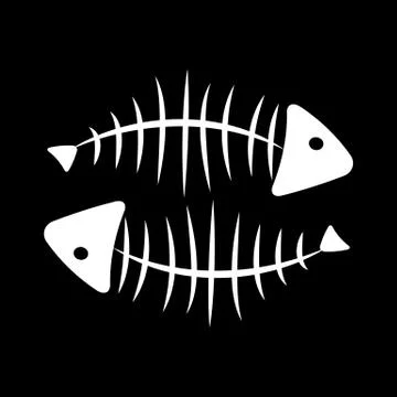 Fish Bone Background Illustration Stock Illustration