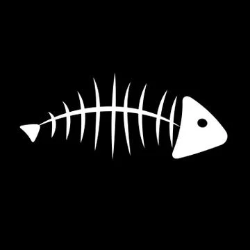 Fish Bone Background Illustration Illustrazione stock