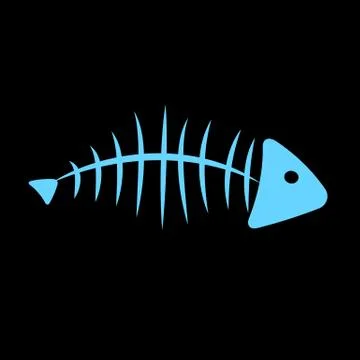 Fish Bone Background Illustration Stock Illustration