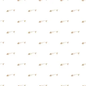 Fish bone leftovers creating a repeatable vector wallpaper Illustrazione stock