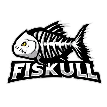 Fish bone mascot for logo and t-shirt Stock Illustration