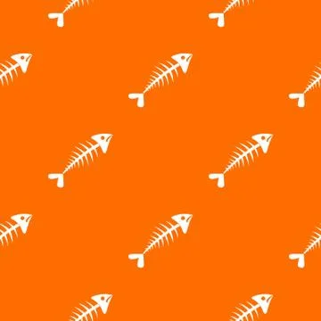 Fish bone pattern seamless Stock Illustration