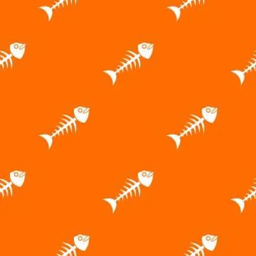 Fish bone pattern seamless Stock Illustration