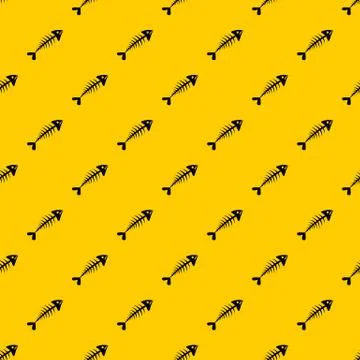 Fish bone pattern vector Stock Illustration
