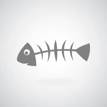 Fish bone symbol Stock Illustration