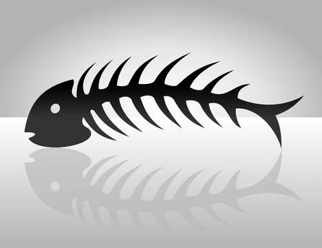 Fish bone2 Stock Photos