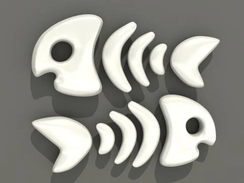 Fish bones Stock Illustration