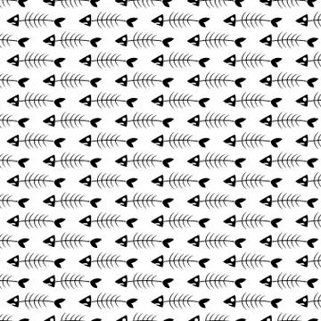 Fish bones pattern Stock Illustration