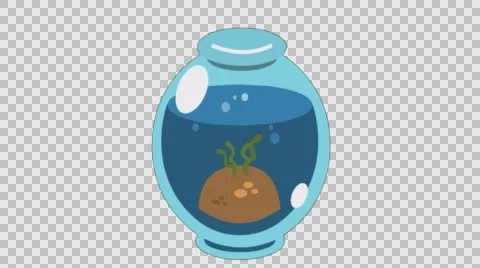 Fish Bowl Animation Vídeos de archivo 56725005