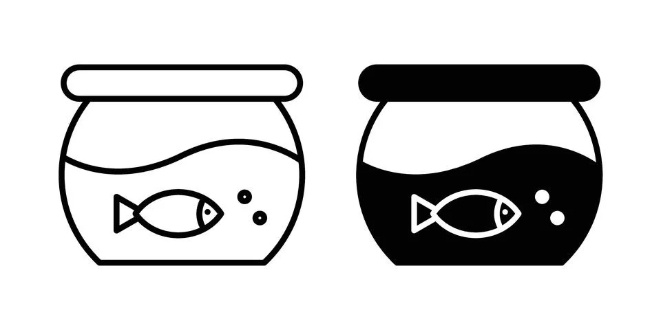 Fish bowl icon vector design. EPS10 Stock Illustration
