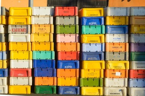Fish boxes Foto stock