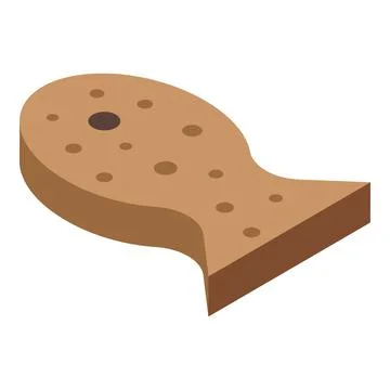 Fish bread crouton icon isometric vector. Toasted stick イラスト素材