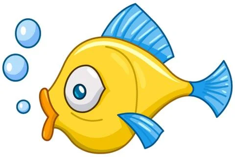 Fish with bubbles Stock Illustration