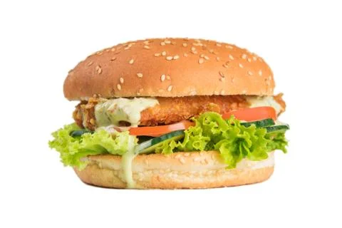 Fish Burger. Burger Stock Photos