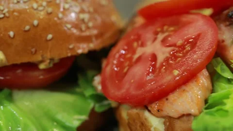 Fish burger Stock Footage 140540351