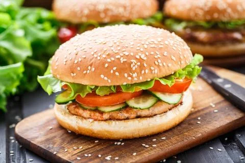 Fish burger Stock Photos