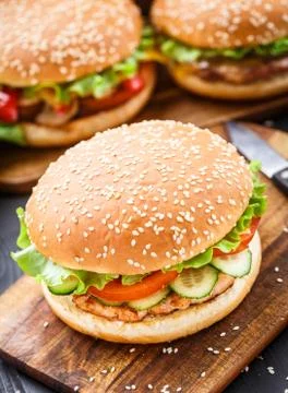 Fish burger Stock Photos