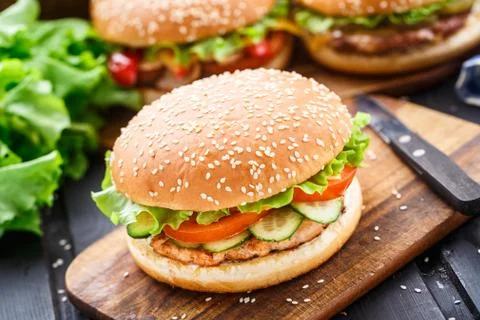 Fish burger Stock Photos