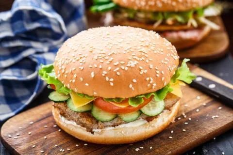 Fish burger Stock Photos