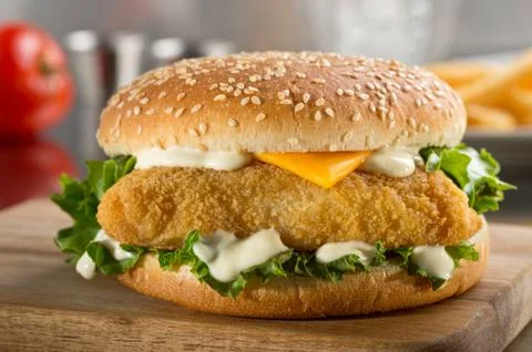 Fish Burger Foto stock
