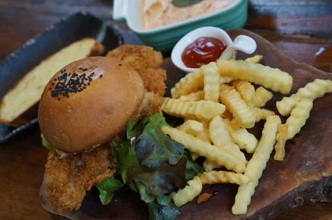 Fish burger Stock Photos